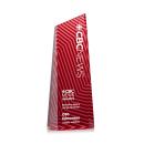 Hallandale Full Color Red Obelisk Crystal Award