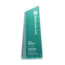 Hallandale Full Color Teal Obelisk Crystal Award