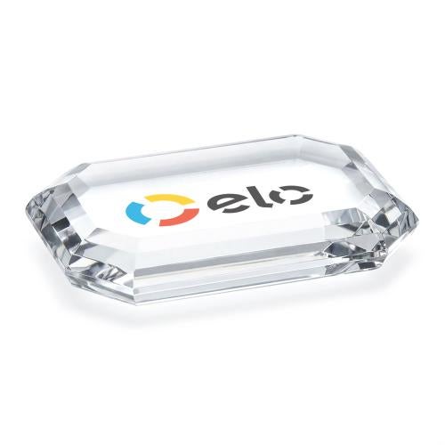 Corporate Awards - Crystal Awards - Crystal Paperweights - Amherst Full Color Paperweight - Rectangle