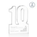 10 Years of Service Award - Employee Anniversary Acrylic Number