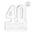 40 Years of Service Award - Employee Anniversary Acrylic Number