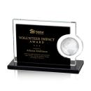 Calvina Globe Black Spheres Crystal Award