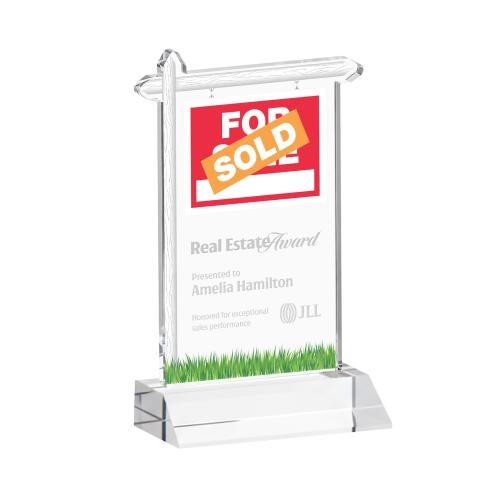 Corporate Awards - Crystal Awards - Real Estate Clear Abstract / Misc Crystal Award