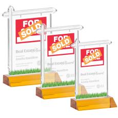 Real Estate Amber Abstract / Misc Crystal Award - Glass Awards
