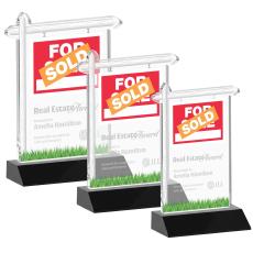 Real Estate Black Abstract / Misc Crystal Award - Corporate Awards