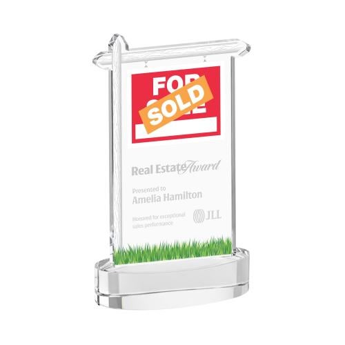 Corporate Awards - Crystal Awards - Real Estate Clear on Alberton Base Abstract / Misc Crystal Award