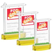 Real Estate Gold on Alberton Base Abstract / Misc Crystal Award - Corporate Awards