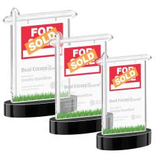Real Estate Black on Alberton Base Abstract / Misc Crystal Award - Corporate Awards