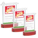 Real Estate Red on Alberton Base Abstract / Misc Crystal Award