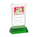 Real Estate Green on Hartford Base Abstract / Misc Crystal Award