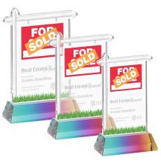 Real Estate Prismatic on Hartford Base Abstract / Misc Crystal Award - Corporate Awards