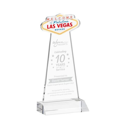 Corporate Awards - Crystal Awards - Las Vegas Clear Abstract / Misc Crystal Award