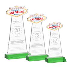 Las Vegas Green Abstract / Misc Crystal Award - Colored Glass Awards