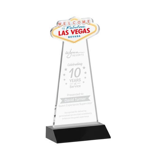 Corporate Awards - Crystal Awards - Las Vegas Black Abstract / Misc Crystal Award