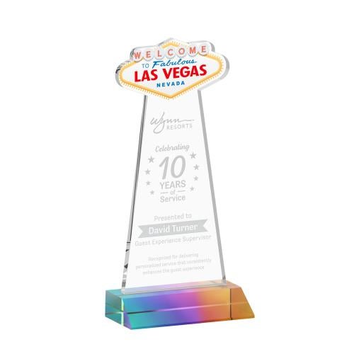 Corporate Awards - Crystal Awards - Las Vegas Prismatic Abstract / Misc Crystal Award