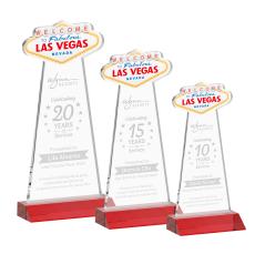 Las Vegas Red Abstract / Misc Crystal Award - Red Crystal Awards