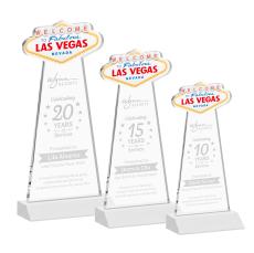 Las Vegas White Abstract / Misc Crystal Award - Crystal Awards