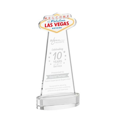 Corporate Awards - Crystal Awards - Las Vegas Clear on Alberton Base Abstract / Misc Crystal Award