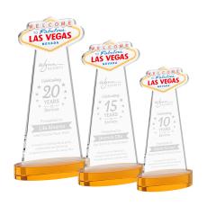 Las Vegas Amber on Alberton Base Abstract / Misc Crystal Award - Crystal Awards