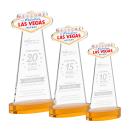 Las Vegas Amber on Alberton Base Abstract / Misc Crystal Award