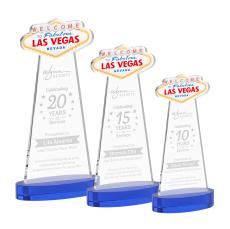 Las Vegas Blue on Alberton Base Abstract / Misc Crystal Award - Newest Additions