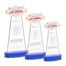 Las Vegas Blue on Alberton Base Abstract / Misc Crystal Award