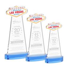 Las Vegas Sky Blue on Alberton Base Abstract / Misc Crystal Award - Newest Additions