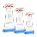 Las Vegas Sky Blue on Alberton Base Abstract / Misc Crystal Award