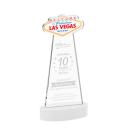 Las Vegas White on Alberton Base Abstract / Misc Crystal Award