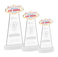 Las Vegas White on Alberton Base Abstract / Misc Crystal Award - Corporate Awards