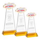 Las Vegas Amber on Hartford Base Abstract / Misc Crystal Award
