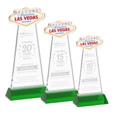 Las Vegas Green on Hartford Base Abstract / Misc Crystal Award - Corporate Awards