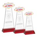 Las Vegas Red on Hartford Base Abstract / Misc Crystal Award