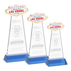 Las Vegas Sky Blue on Hartford Base Abstract / Misc Crystal Award - Newest Additions