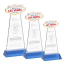 Las Vegas Sky Blue on Hartford Base Abstract / Misc Crystal Award