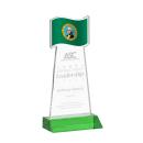 Flag Green Abstract / Misc Crystal Award