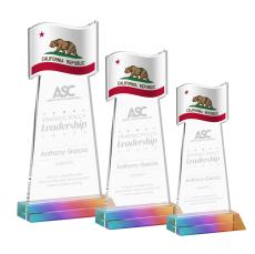 Flag Prismatic Abstract / Misc Crystal Award - Service Awards