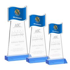 Flag Sky Blue Abstract / Misc Crystal Award - Service Awards