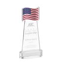 Flag Clear on Alberton Base Abstract / Misc Crystal Award