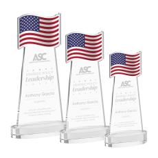 Flag Clear on Alberton Base Abstract / Misc Crystal Award - Service Awards