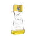 Flag Gold on Alberton Base Abstract / Misc Crystal Award