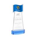 Flag Sky Blue on Alberton Base Abstract / Misc Crystal Award