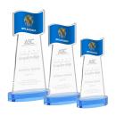 Flag Sky Blue on Alberton Base Abstract / Misc Crystal Award