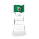 Flag White on Alberton Base Abstract / Misc Crystal Award