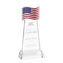 Flag Clear on Hartford Base Abstract / Misc Crystal Award