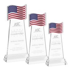Flag Clear on Hartford Base Abstract / Misc Crystal Award - Newest Additions