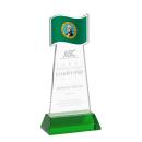 Flag Green on Hartford Base Abstract / Misc Crystal Award