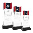 Flag Black on Hartford Base Abstract / Misc Crystal Award