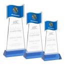 Flag Sky Blue on Hartford Base Abstract / Misc Crystal Award