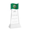 Flag White on Hartford Base Abstract / Misc Crystal Award